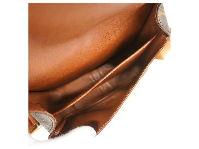 Borsa a tracolla Louis Vuitton Monogram Cartouchiere MM Marrone - vista 4