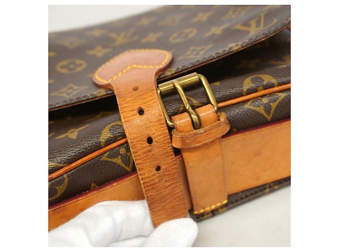 Borsa a tracolla Louis Vuitton Monogram Cartouchiere MM Marrone - vista 7