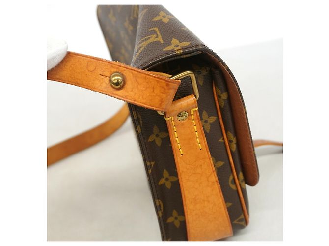 Borsa a tracolla Louis Vuitton Monogram Cartouchiere MM Marrone - vista 8