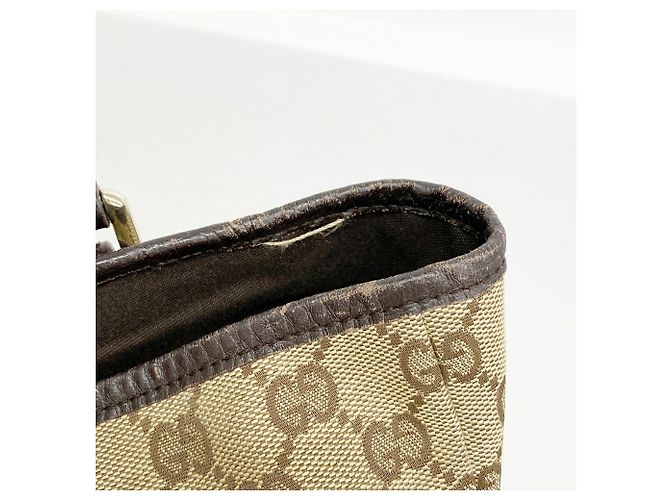 Gucci GG Canvas Sherry Line Tote Bag Braun Beige - Ansicht 8