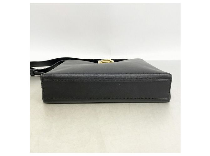 Borsa a tracolla in pelle Gancini Salvatore Ferragamo Nero - vista 3