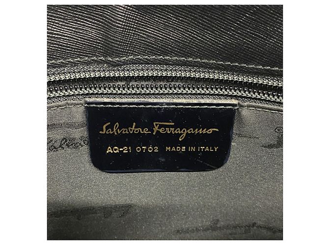Borsa a tracolla in pelle Gancini Salvatore Ferragamo Nero - vista 5