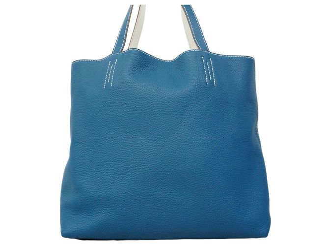 Hermès Saco Tote Hermes Double Sens 36 Branco - vista 8