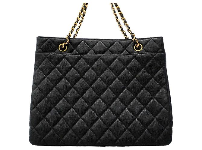 Bolso Tote Chanel de piel de becerro granulada negra Negro - vista 10