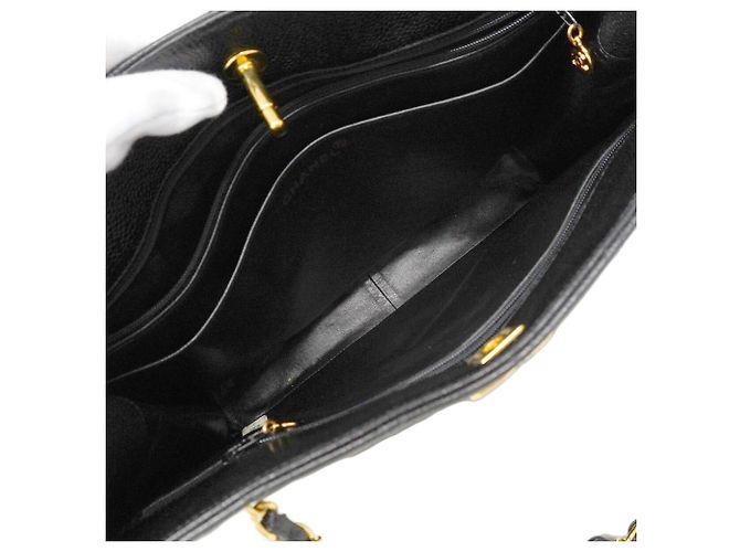 Bolso Tote Chanel de piel de becerro granulada negra Negro - vista 4