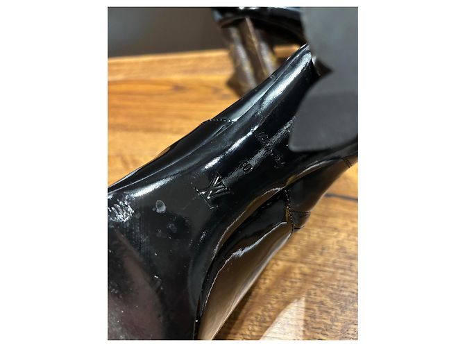 Louis Vuitton Stivaletti Monogram con Tacco Marrone Nero - vista 3
