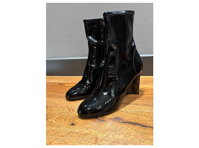 Louis Vuitton Stivaletti Monogram con Tacco Marrone Nero - vista 8