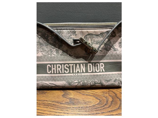 Pochette Christian Dior Toile de Jouy Rosa Grigio - vista 8