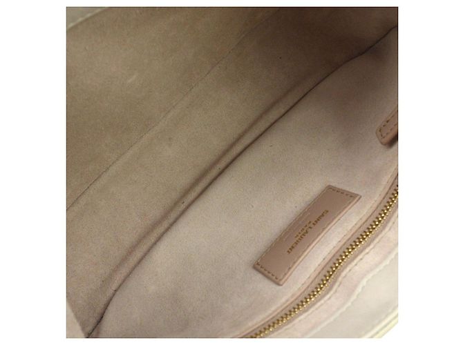Autre Marque Saint Laurent Le 5 a 7 Hobo Leather Small Blanco - vista 3