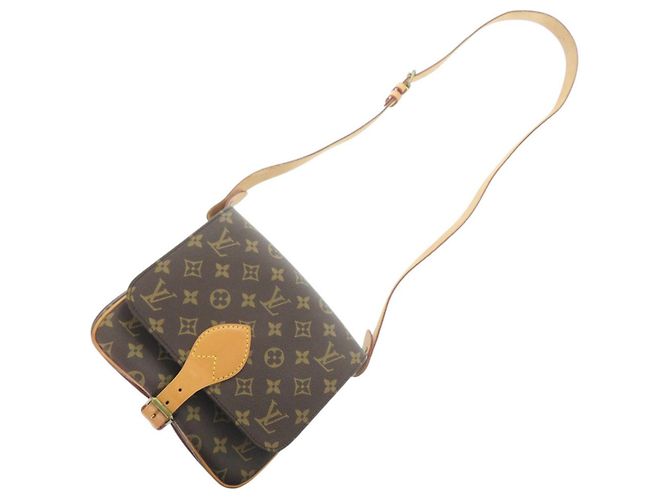 Borsa a tracolla Louis Vuitton Cartouchiere 22 Monogram Marrone Monogramma - vista 8