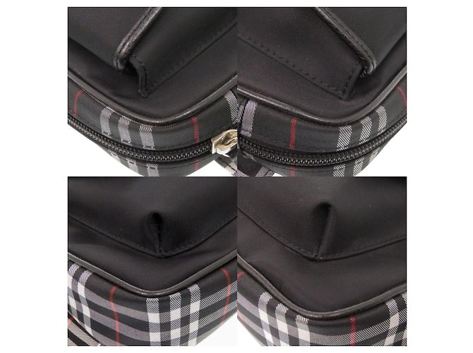 Burberry Gürteltasche Check-Muster Schwarz Weiß Rot - vue 3