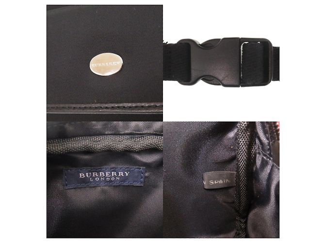 Burberry Gürteltasche Check-Muster Schwarz Weiß Rot - vue 6