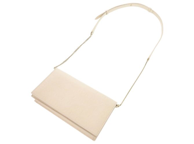 Bulgari Borsa a tracolla con catena Bvlgari Infinitum in pelle Ivory Crudo - vista 6