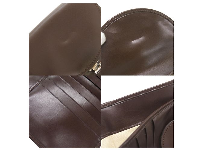 Bulgari Portafoglio bi-fold Bvlgari Cycladi in pelle marrone - vista 10