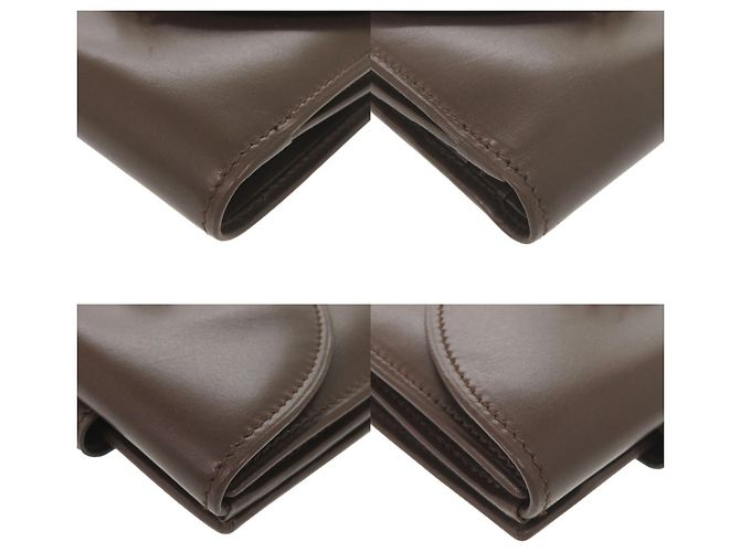 Bulgari Portafoglio bi-fold Bvlgari Cycladi in pelle marrone - vista 4