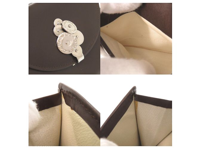 Bulgari Portafoglio bi-fold Bvlgari Cycladi in pelle marrone - vista 9