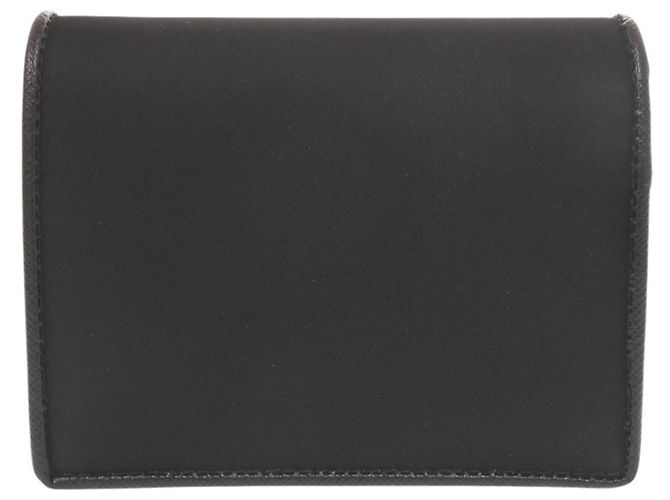Saffiano Portafoglio bi-fold Prada con logo triangolo nero - vista 3