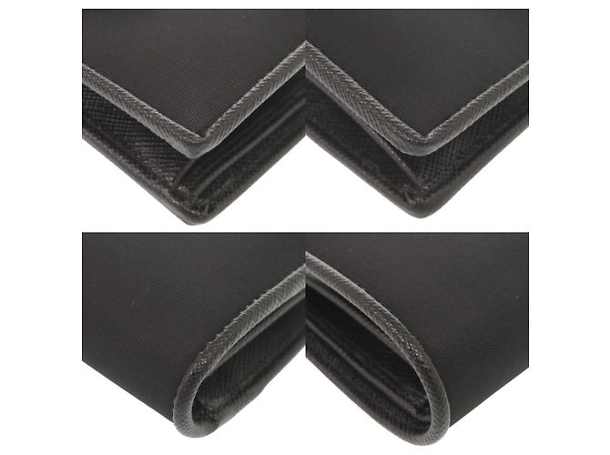 Saffiano Portafoglio bi-fold Prada con logo triangolo nero - vista 4