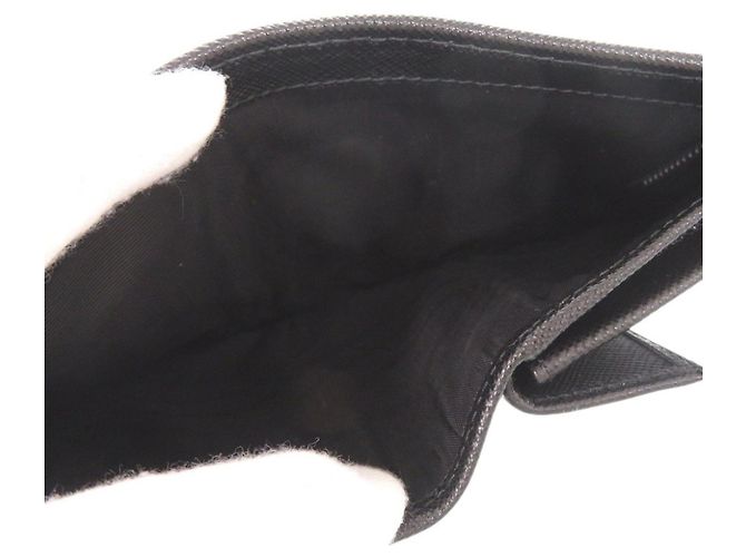 Saffiano Portafoglio bi-fold Prada con logo triangolo nero - vista 6