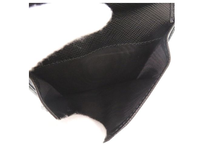 Saffiano Portafoglio bi-fold Prada con logo triangolo nero - vista 7