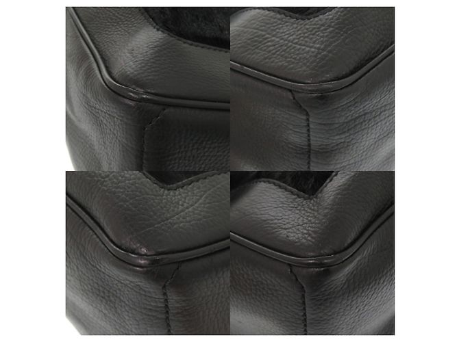 Céline Bolsa Celine Boogie em couro preto - vista 4