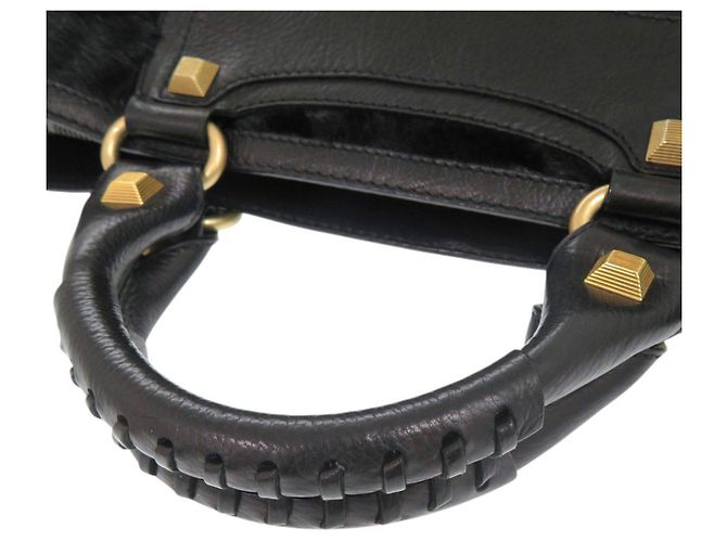 Céline Bolsa Celine Boogie em couro preto - vista 5