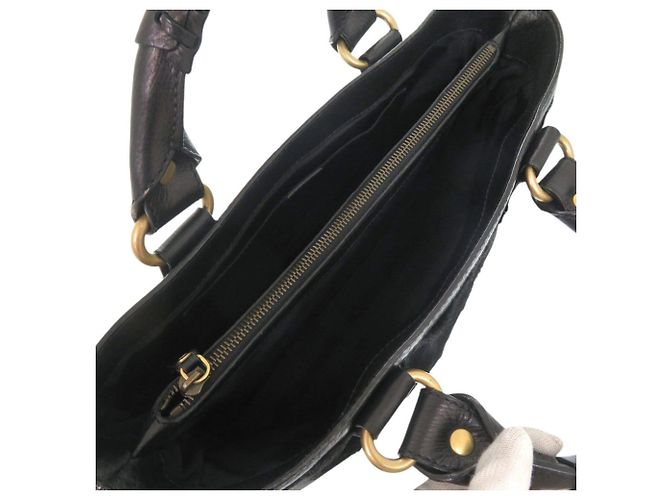 Céline Bolsa Celine Boogie em couro preto - vista 6
