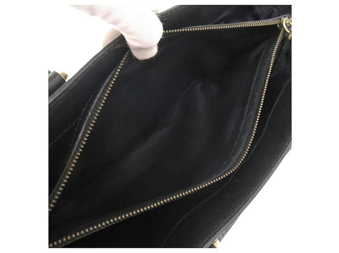 Céline Bolsa Celine Boogie em couro preto - vista 7