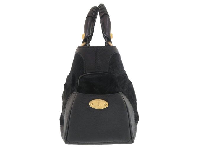 Céline Bolsa Celine Boogie em couro preto - vista 8