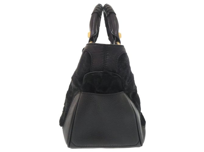 Céline Bolsa Celine Boogie em couro preto - vista 9