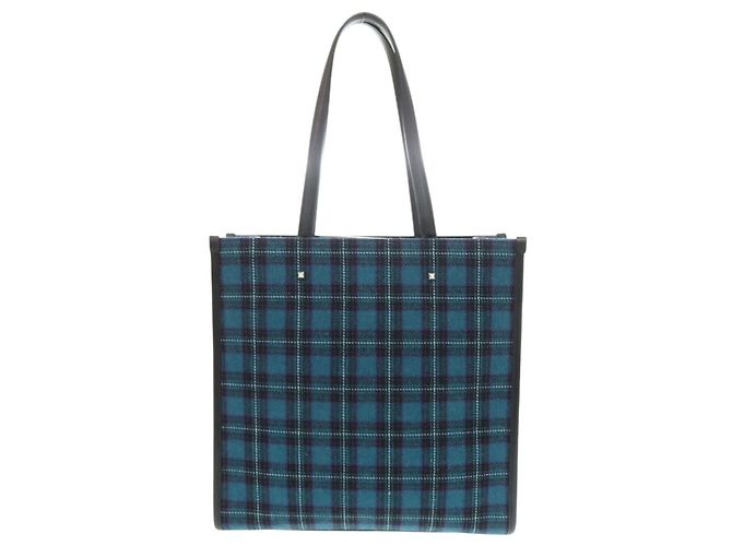 Borsa Jimmy Choo N S Tote M Tartan Check Blue da uomo Nero - vista 2