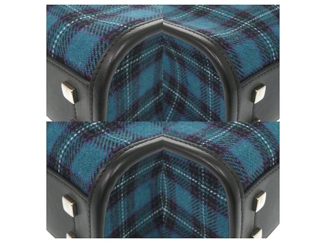 Borsa Jimmy Choo N S Tote M Tartan Check Blue da uomo Nero - vista 4