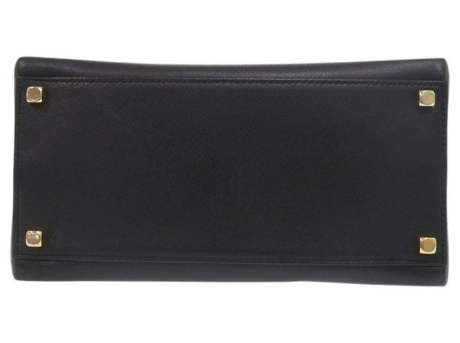 Salvatore Ferragamo Gancini Leather Handbag Black - view 3