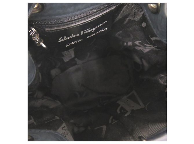 Borsa a tracolla Salvatore Ferragamo Vara in camoscio Navy Blu navy - vista 6