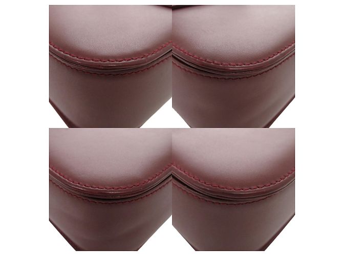 Borsa a tracolla Cartier Must Line in pelle Bordeaux Bordò - vista 4