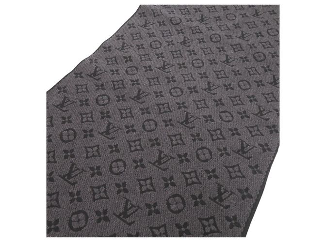 Louis Vuitton grauer Wollenschal Braun - Ansicht 4