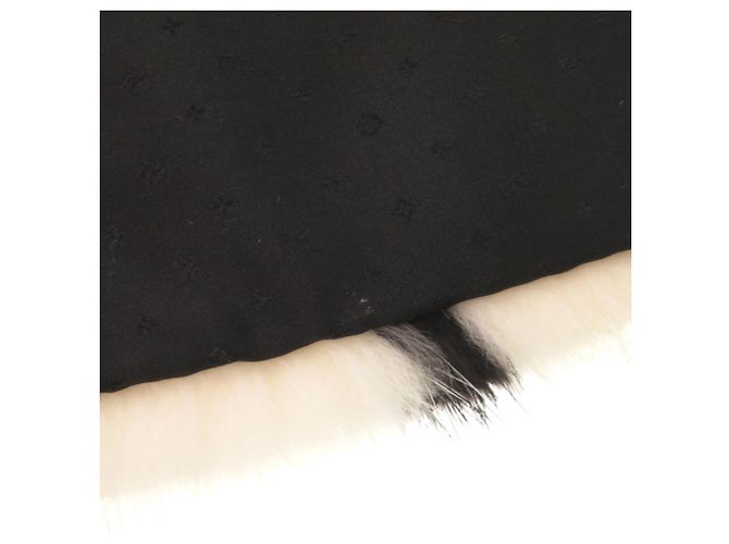 Louis Vuitton Echarpe Vison LV Intarsia Scarf Castaño Negro Multicolor Crudo - vista 8