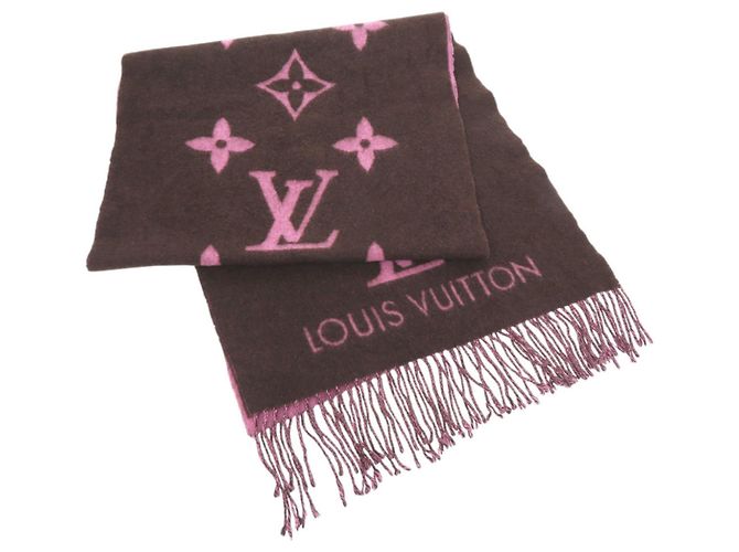 Louis Vuitton Echarpe Reykjavik Cashmere Shawl Braun Pink - Ansicht 2