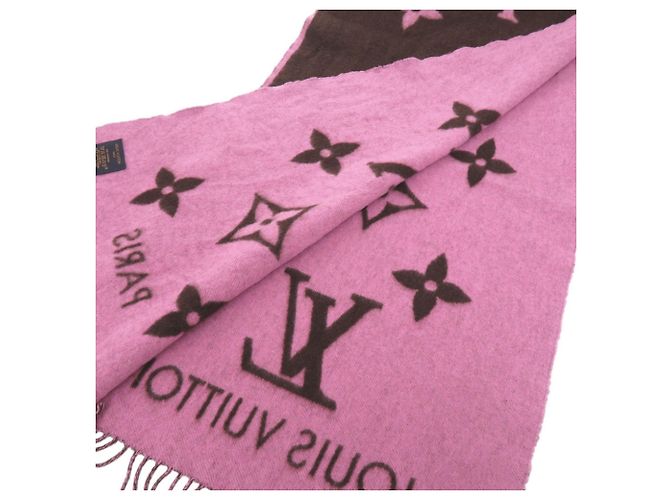 Louis Vuitton Echarpe Reykjavik Cashmere Shawl Braun Pink - Ansicht 3