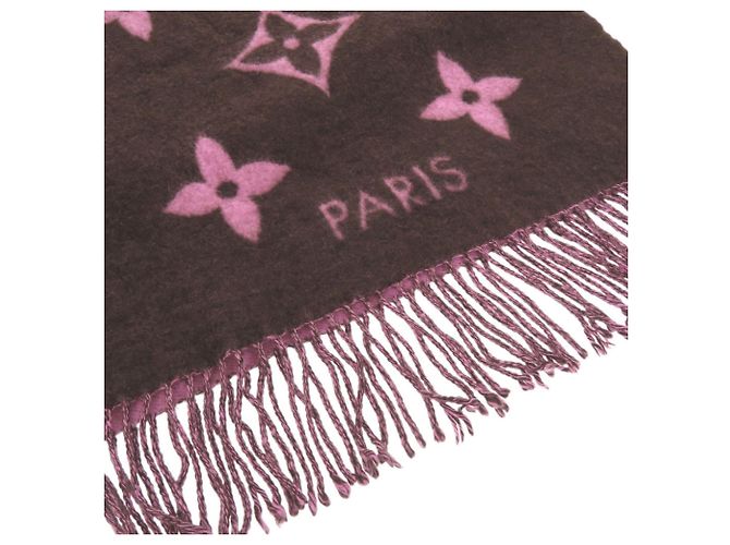 Louis Vuitton Echarpe Reykjavik Cashmere Shawl Braun Pink - Ansicht 5