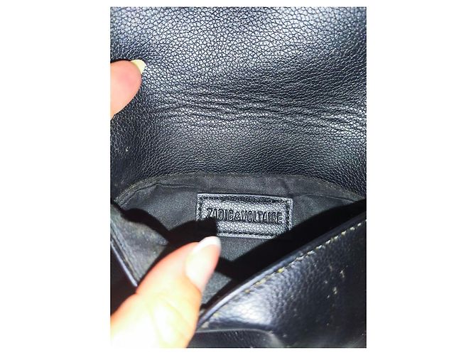 Borsa a tracolla Zadig & Voltaire in pelle nera Ali d'Angelo Nero - vista 2