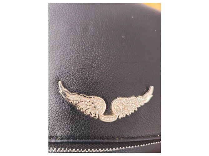 Borsa a tracolla Zadig & Voltaire in pelle nera Ali d'Angelo Nero - vista 4