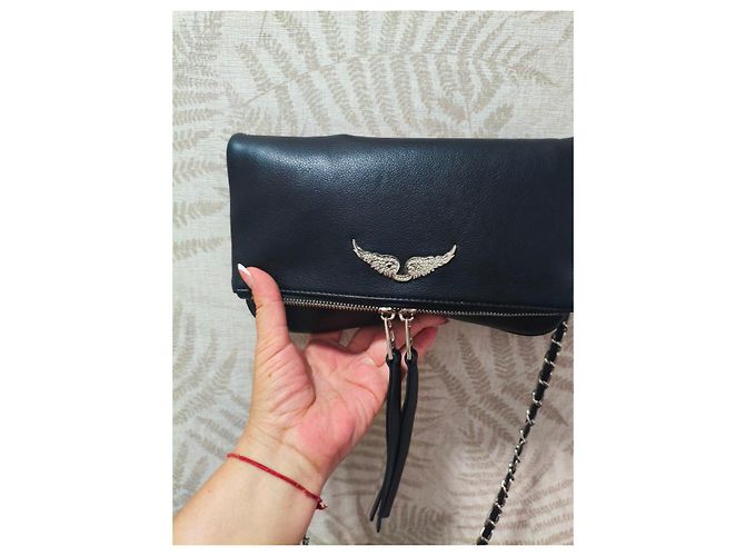 Borsa a tracolla Zadig & Voltaire in pelle nera Ali d'Angelo Nero - vista 8