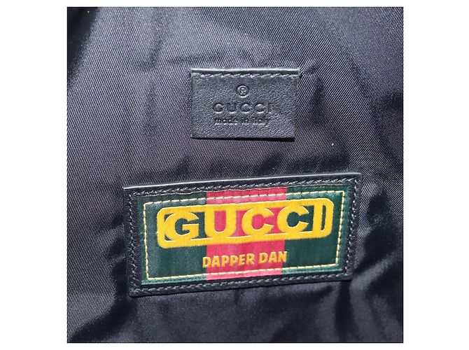 Cintura Gucci Dapper Dan in pelle con stampa GG Marrone - vista 6