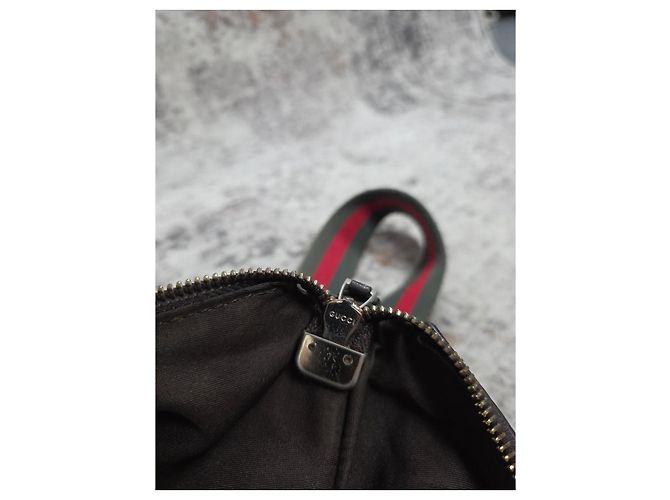 Borsa Gucci Half Moon Hobo GG Supreme Marrone Beige - vista 10