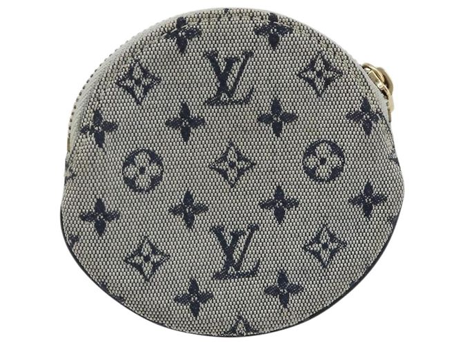 Monedero redondo Louis Vuitton Mini Lin Azul - vista 2