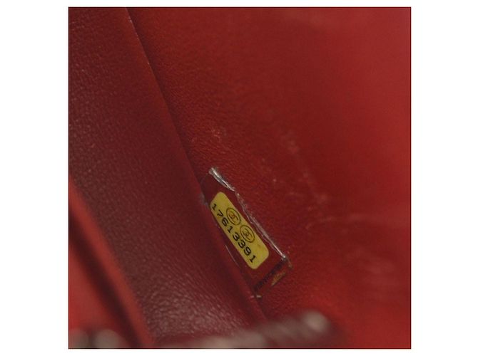 Chanel Classic Single Flap Tasche aus gestepptem Lambskin Small Rot - Ansicht 5