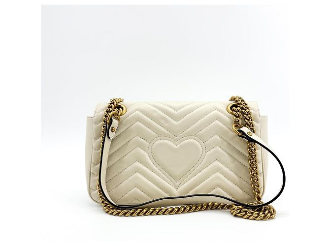 Gucci GG Marmont Patent Small Bianco - vista 2