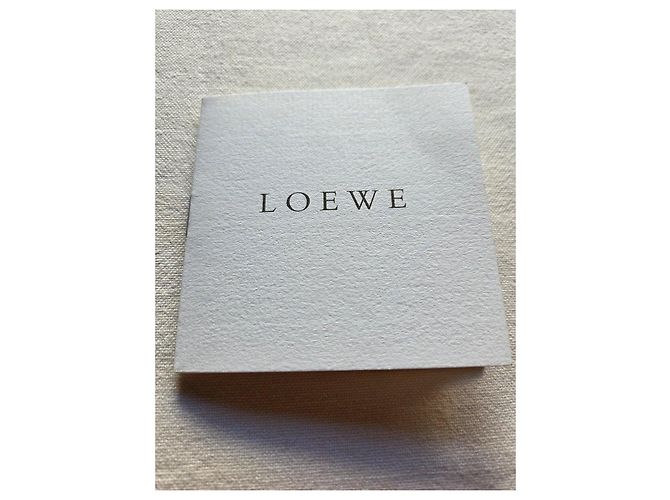 Pochette Piatta Loewe Anagram in Camoscio Marrone chiaro - vista 11