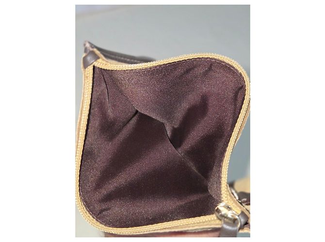 Pochette Piatta Loewe Anagram in Camoscio Marrone chiaro - vista 4